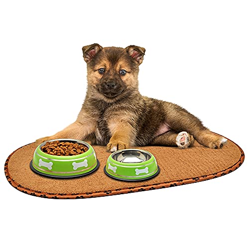 EURO MARKETING MANUFACTURING Tappeto Amico Impermeabile Per Ciotole Igiene Cane E Gatto 50x30cm