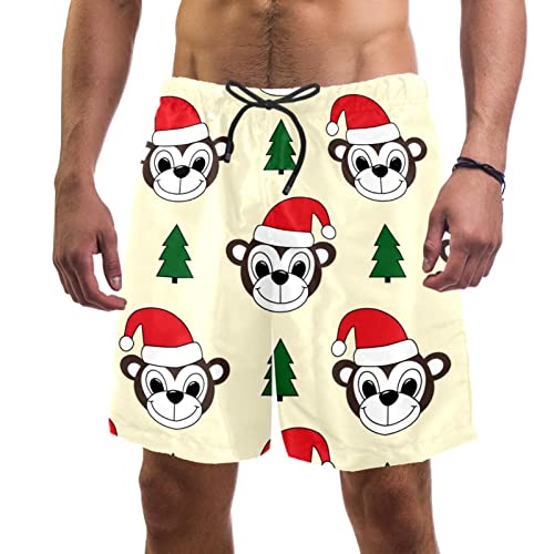 Maillots de bain hommes idée cadeau originale short de plage singe de Noël