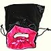 Tarot/rune Bag: Black Velvet and Pink Satin Bag by Paper Mart