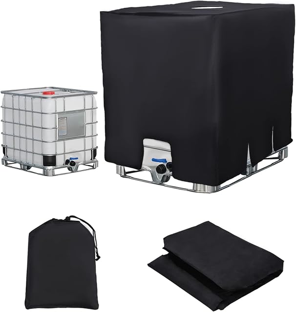 IBC osłona zbiornika na wodę, ochrona przed promieniowaniem UV, pokrowiec ochronny na zbiornik na wodę 1000 l, osłona ochronna, nadaje się do zbiornika IBC, ochronna osłona zbiornika na wodę deszczową, 120 x 100 x