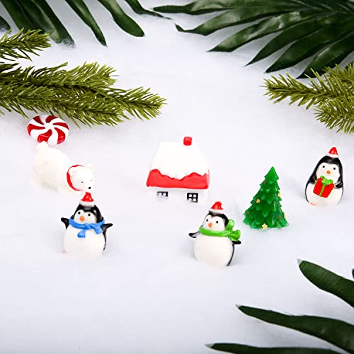 Manta de nieve artificial navideña decorativa Lezevn de algodón sintético 4