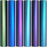 MiPremium Chameleon Heat Transfer Vinyl Iron On HTV Compatible with Cricut Air & Expression Silhouette Cameo & Other Cutters. Assorted Gradient Change Color Pack of 12" x 12" Inch (6 x Sheets)