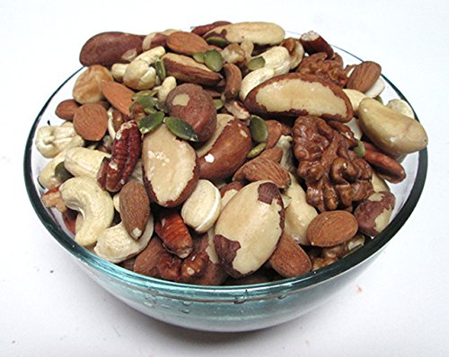 Organic Raw Nut Mixes, 5LB bag (Organic Raw Walnut, Almond, Brazil Nut, Cashew, Pepitas)