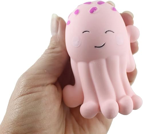 Miniatura 6 de Curious Minds Busy Bags Juego de las 4 bolas antiestrés rellenas de crema suave de medusas, bolas sensoriales esponjosas y blandas para apretar,