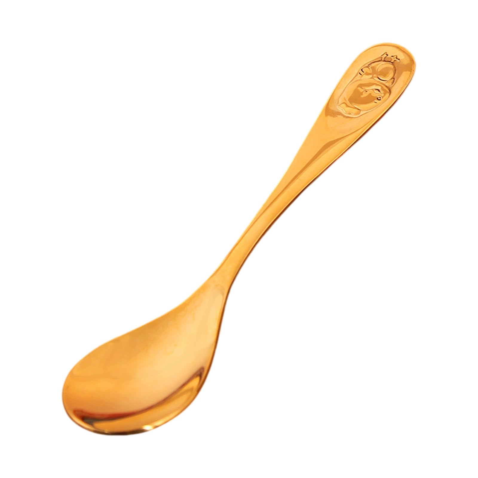 LUCKGONI Elegant Chinese Birth Animal Soup Spoon Bronze 12 Animal Design Optional For Dining And Collecting