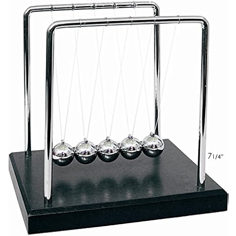 PowerTRC Newtons Cradle Balance Balls 7 1/4" | Science Physics Gadget | Desk Toys & Accessories Cover