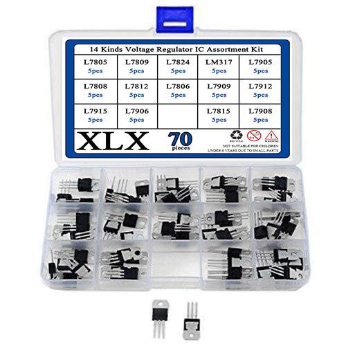 REES52 70PCS 14 Values Three Terminal Positive & Negative Voltage Regulator Transistor Kit T0-220 Package(L7805, L7806, L7808, L7809, L7812, L7815, L7824, L7905, L7906, L7908, L7909, L7912, L7915, (B08RS4LCSK) Amazon Price History, Amazon Price Tracker