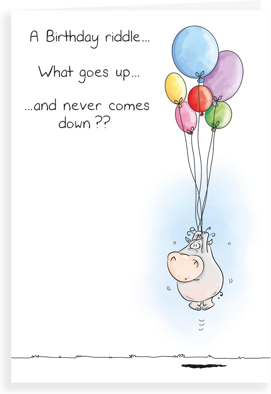 Regal Publishing Humour Funny Birthday Card What goes up - 7 x 5 inches