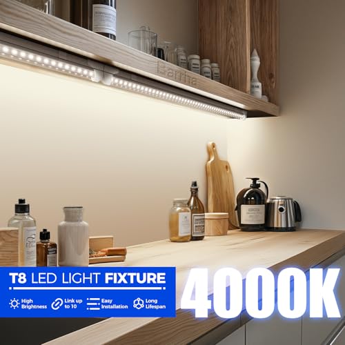 Image of Barrina T8 LED Shop Lights 2FT, 20W 3000LM 4000K, 2 Pack, High Output Tube
