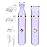 Bikini Trimmer for Women,Painless Electric Razor for Pubic Hair,Rechargeable Body Hair Trimmer,Electric Shaver Removal with Snap-in Ceramic Blades IP7X Washable Head,Wet and Dry Use, Light Purple