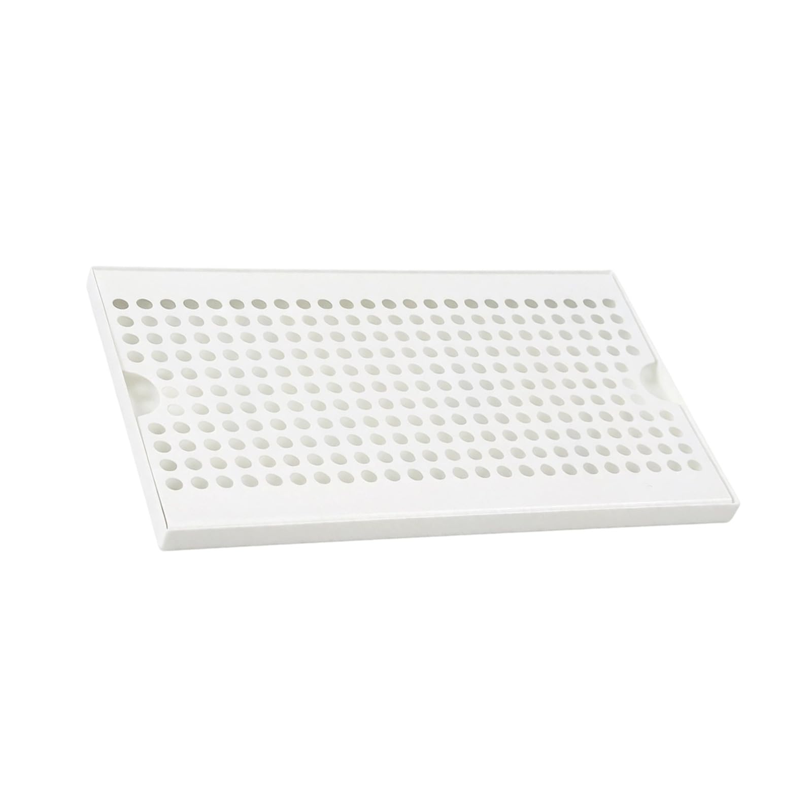 Stainless Steel Drip Tray for Glassware, Rectangular Countertop Drain Board with Perforated Surfaces for Cafe Service Drink Mat