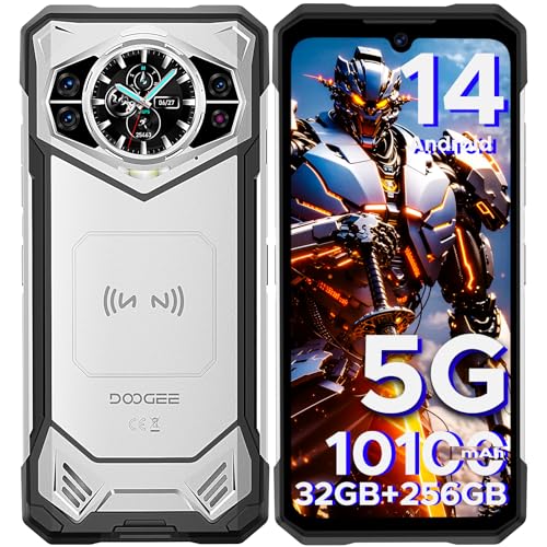 DOOGEE S200 5G Rugged Phone with 6.72” FHD+1.32' Dual Screen,10100mAh/33W Rugged Phone Unlocked,32 GB+256 GB/2TB Rugged 5g Smartphone Unlocked,100 MP Camera/Fingerprint ID/Face Unlock/NFC