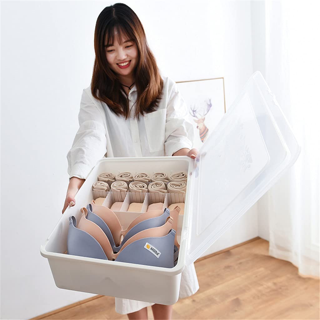 Boîte de Rangement Organisateur de Rangement pour Chaussettes Soutien-Gorge sous-vêtements Organisateur de tiroir Organisateur de Rangement de Placard (A 32 * 12 * 47CM)