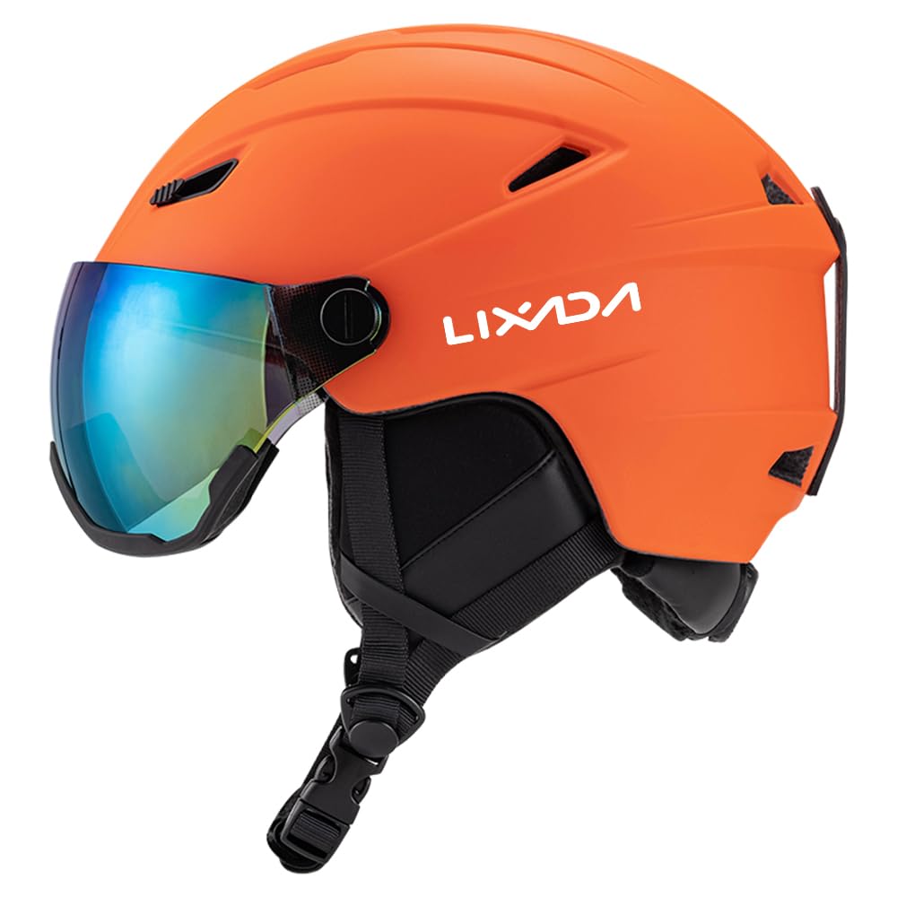 Kavolet - Casco da sci integrato per uomo e donna, casco da snowboard con visiera rimovibile, prese d'aria, resistente, caldo e traspirante, casco da sci per uomo donna