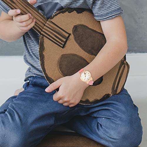 VILLCASE Gato Crianças Assista Desenhos Animados Crianças Relógio de Pulso de Couro Falso de Metal À