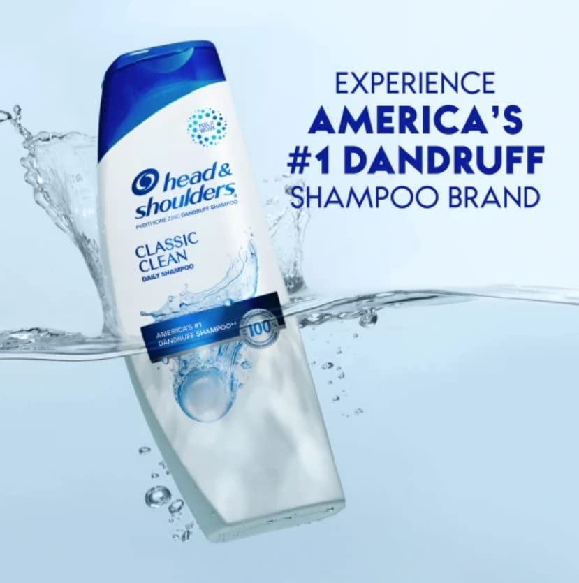 Head & Shoulders Classic Clean Anti-dandruff Shampoo, Paraben Free 12.5 Fl Oz (Pack of 6)