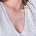 MYKA – Personalized Classic Name Necklace – Custom Made Nameplate Pendant – Customized Jewelry – Gift for Women, Her, Mom – Gift for Christmas, Birthday, Mother's Day (Sterling Silver - 20