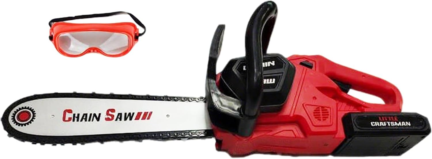 Children's Toy Chainsaw - Realistic Landscape Electric Tool with Sound and Movement, Battery Operated Role Play Gardening Tool for Toddlers, Boys, Girls and Children, Safe and Fun Gardening Play Set