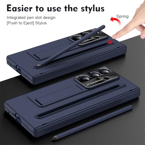 Coque Samsung Z Fold 7 pour éviter les rayures d'écran avec support béquille bleu - 6