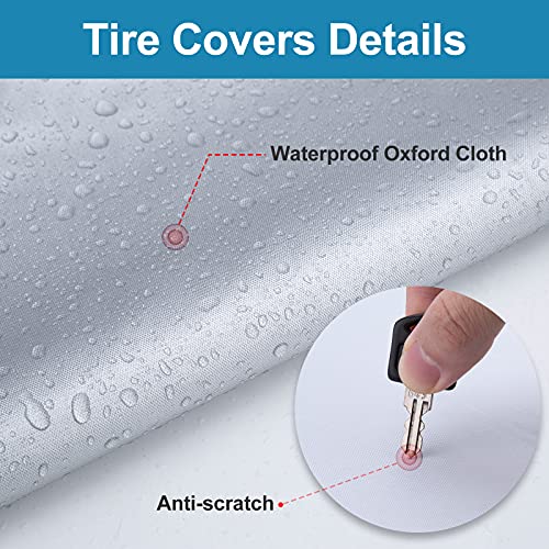 Housses De Pneus Imperméables Amfor - Lot De 2, Protection UV/pluie/neige, Pour Pneus 68.6 à 73.7cm De Diamètre