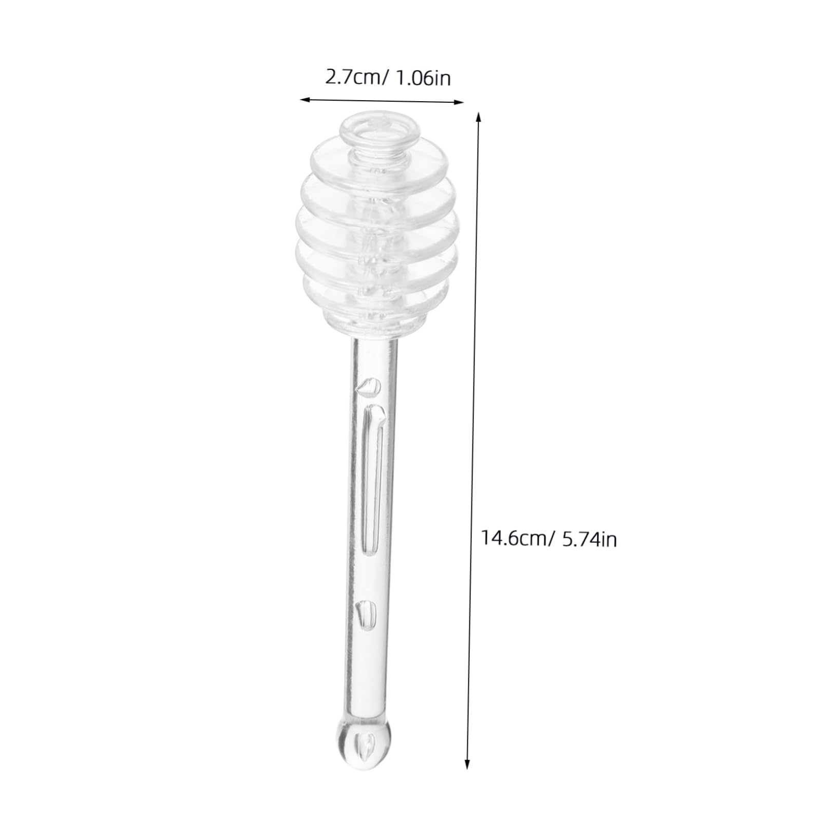 OKUMEYR Honey Spoon and Dier Plastic Honey Stick Reusable Honey Stirring Stick Honey Pot Jar Containers Honey Straws Sticks