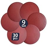 30 PCS 9-Inch Assorted PSA Aluminum Oxide Sanding Disc,NO-Hole Self Stick