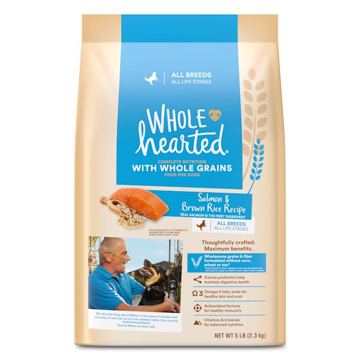 WholeHearted Whole Grains Salmon Recipe Dry Dog Food 5 lbs.