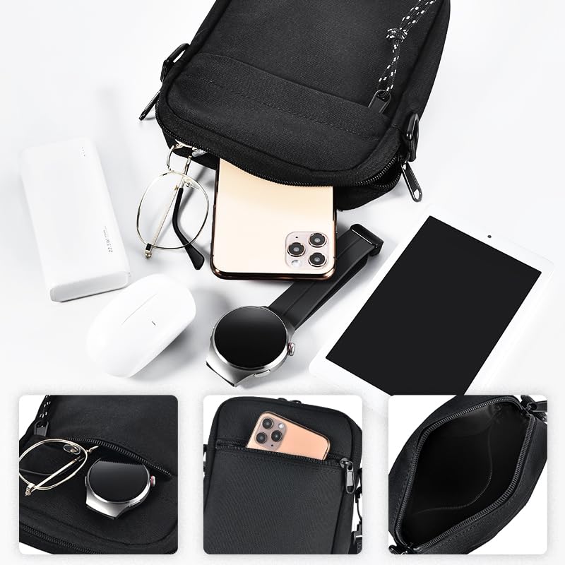 Cell Phone Shoulder Bag Men, Waterproof Crossbody Sling Purse Messenger Holster2