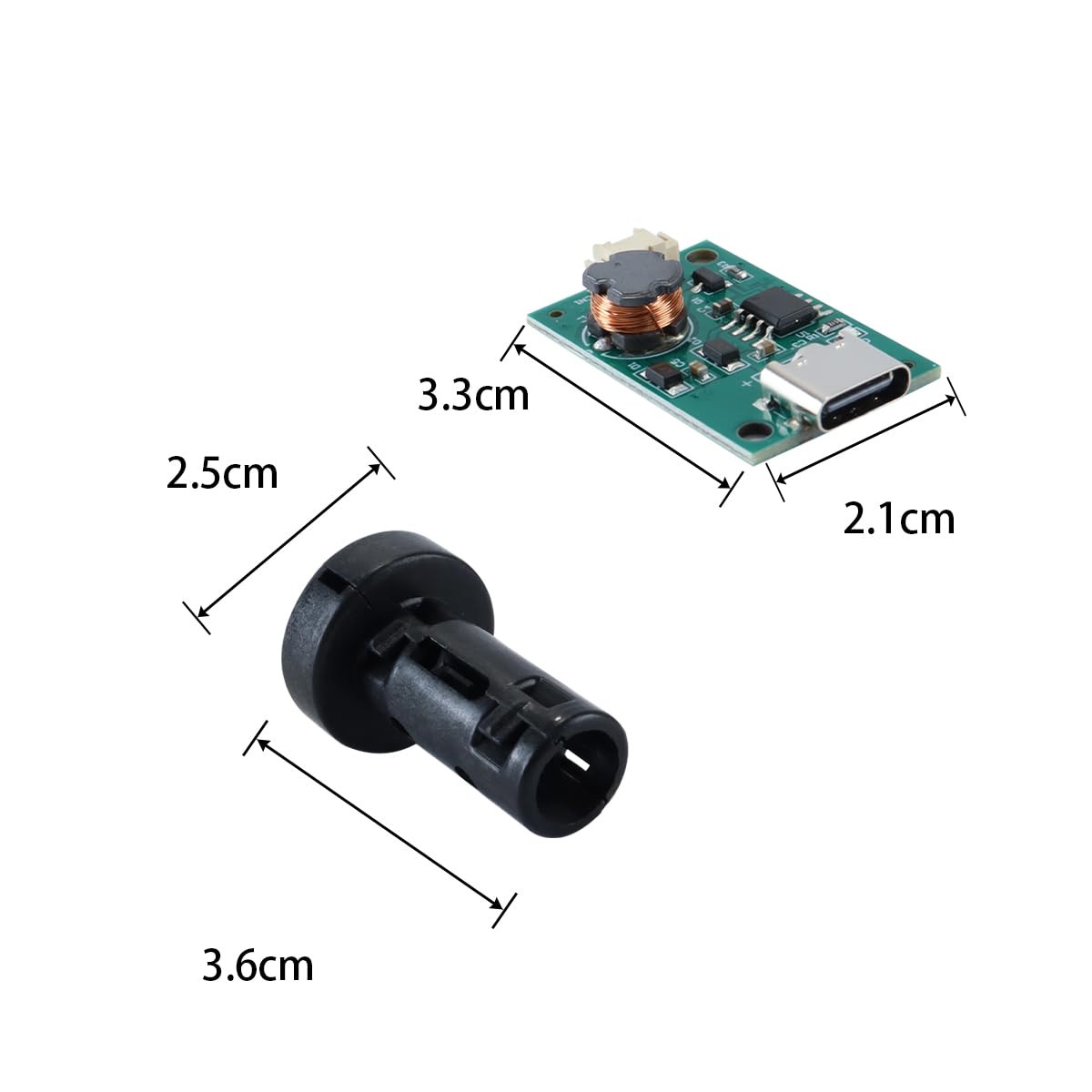 4 pezzi di nebulizzatore a ultrasuoni – Piastra per pellicola atomizzatore USB, accessori per umidificatore e nebulizzatore fai da te