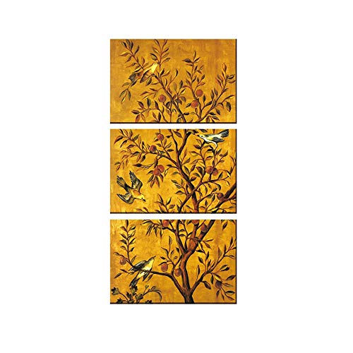 Toile salon moderne oiseau et arbre pour une ambiance nature