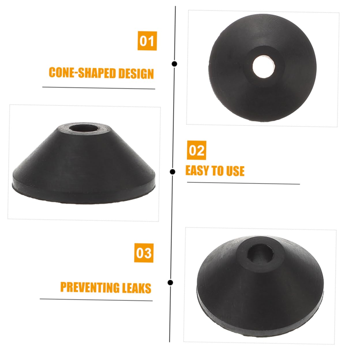 jojofuny 150pièces Rondelles Caoutchouc Coniques Pour Vis De Réservoir Toilettes Étanches Faciles à Installer Idéales Pour Réparation De Chasses Eau Et Robinetterie