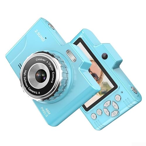 Fotocamera retrò per studenti, 48 MP 2.5 K UHD doppia fotocamera da 2,8 pollici con grande schermo SLR fotocamera digitale 32 GB scheda di memoria per fotografia (verde)