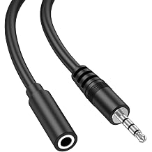 Zoye Audio Extension Cable, 3.5mm Male to Female Earphone Extension Cord, Stereo Aux Jack Cable, for Headphones, PC, Smartphones,Tablets Black-1m