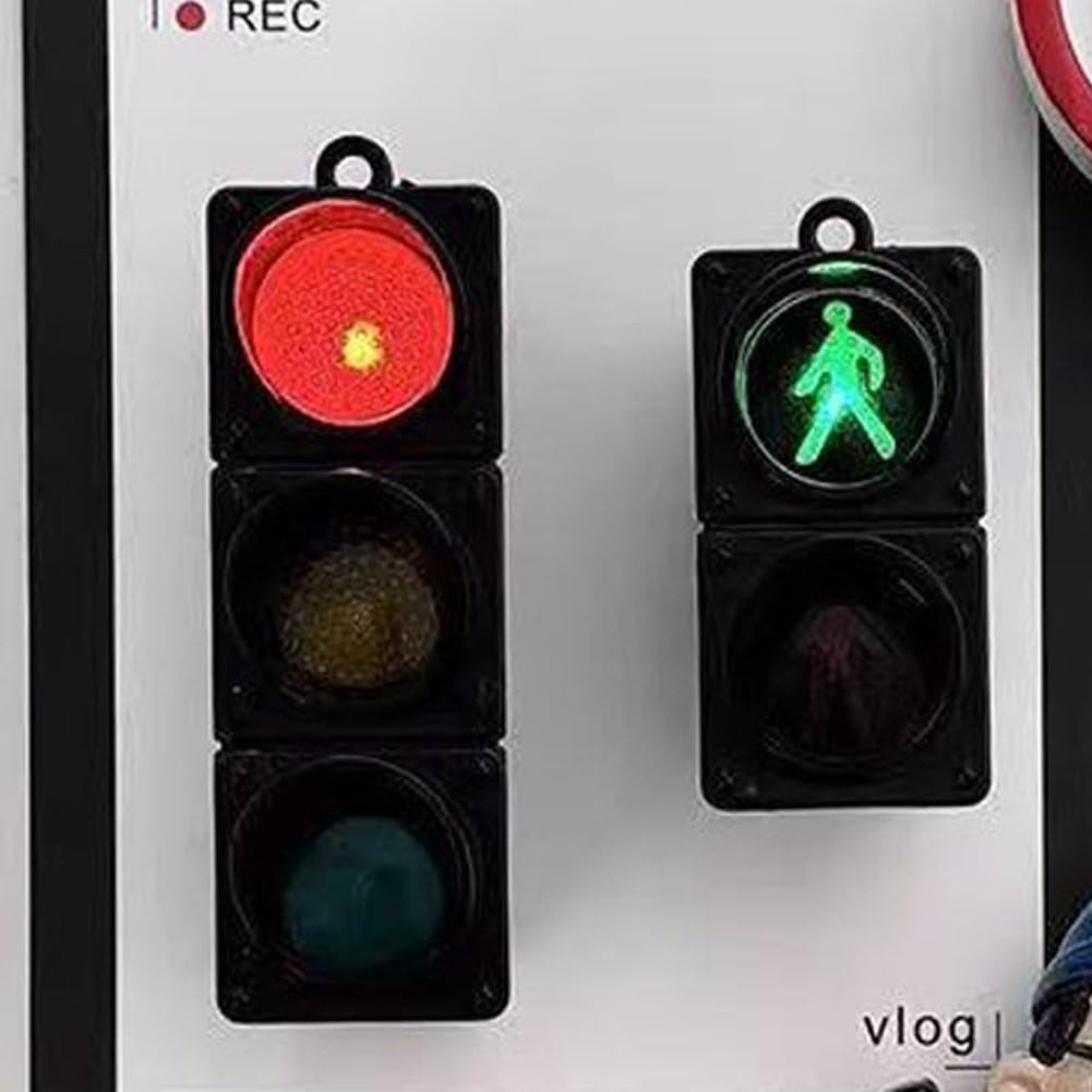 2 x mini magnesy sygnalizacyjne na lodówkę ze światłem 3D do białej tablicy biurowej