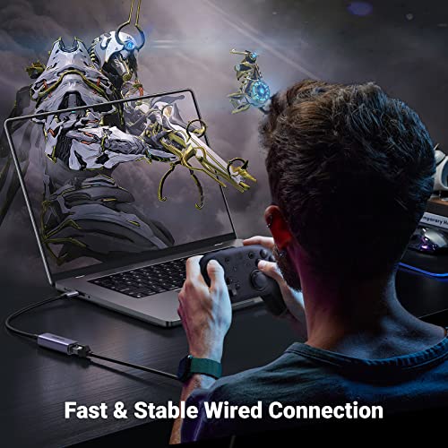 UGREEN USB C to Ethernet Adapter, Gigabit Wired Network Adapter, Aluminum RJ45 1000Mbps Thunderbolt LAN Adaptor Compatible with MacBook Pro 2020, iPhone 15 Pro Max, Steam Deck, Switch - Image 2