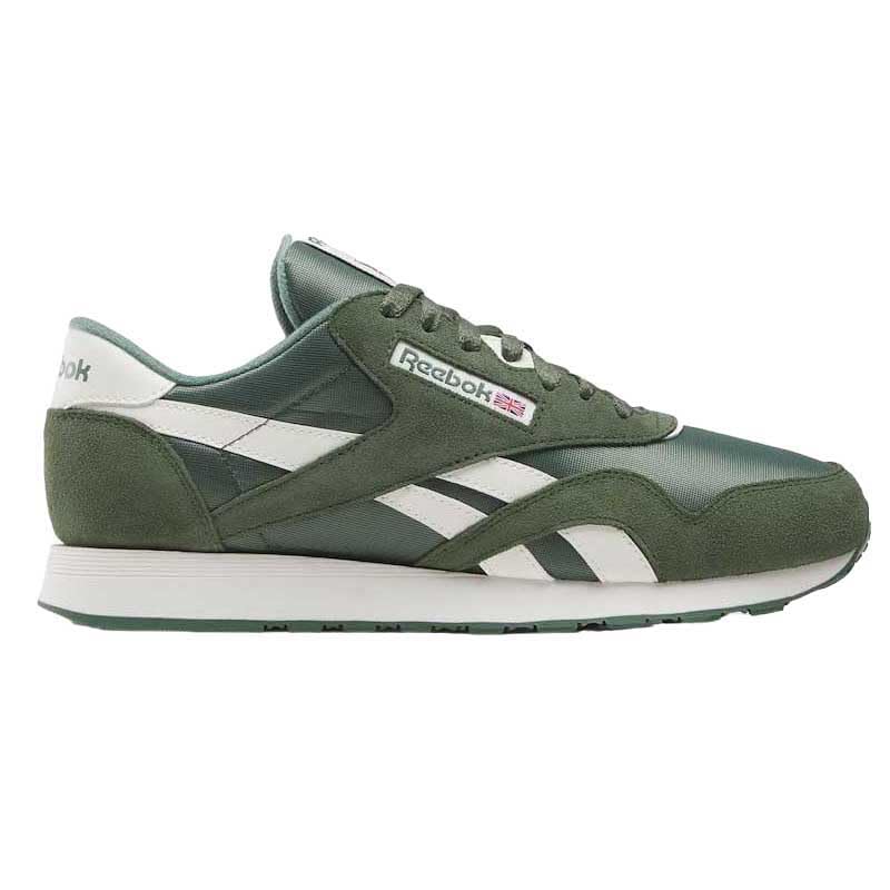 Reebok Herren Classic Nylon Sneaker,Escape Green Escape Green Chalk,33 EU