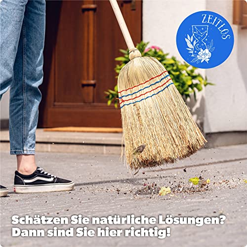 Reisigbesen Kadax Reisstrohbesen mit langem Holzstiel