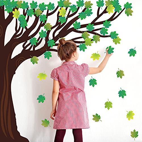 Tableau d'affichage arbre de classe et 128 feuilles d'automne en bois - 5