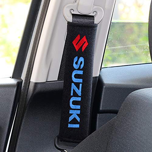 AniFM 2 pcs Couverture De Ceinture De Sécurité Épaule Protecteur Ceinture De Sécurité Pad Sportif pour Suzuki jimny Swift Vitara SX4 Car Styling Cover
