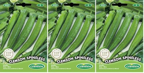 Germisem Clemson Spineless Semillas de Okra 6 g, EC5020 (Paquete de 3)