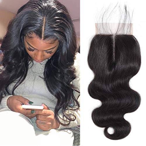TOOCCI Body Wave Lace Closure, 4x4 Full Lace Closure Brasilianische Reines Menschliches Haar Front Verschluss mit Baby Haar 8 Zoll Cover