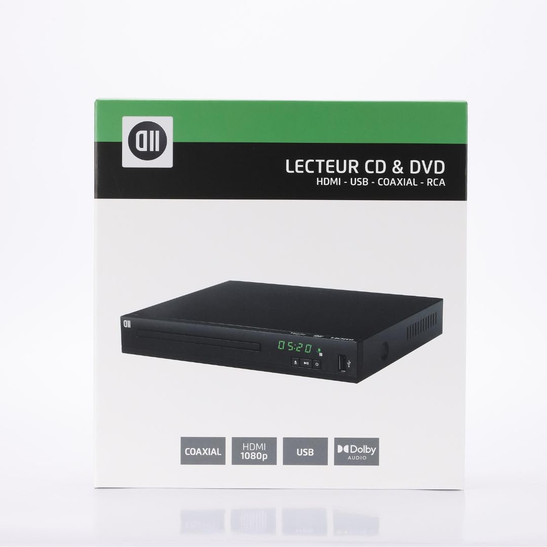 Lettore D2 DVD HDMI, Coax, USB 2.0 Nero