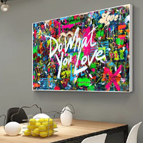 Déco Murale Do What You Love - L'Affiche Graffiti Idéale pour Stimuler Votre Créativité