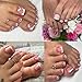 SWRITATSK Toe Nail Tips,French Press On Toenails For Women,120Pcs Press On Nails,Square Toe Nail Press Ons Toe Nails,12 Size French Nude Wearable Full Cover Fake Toenails,False Nails Gel Toe Nails