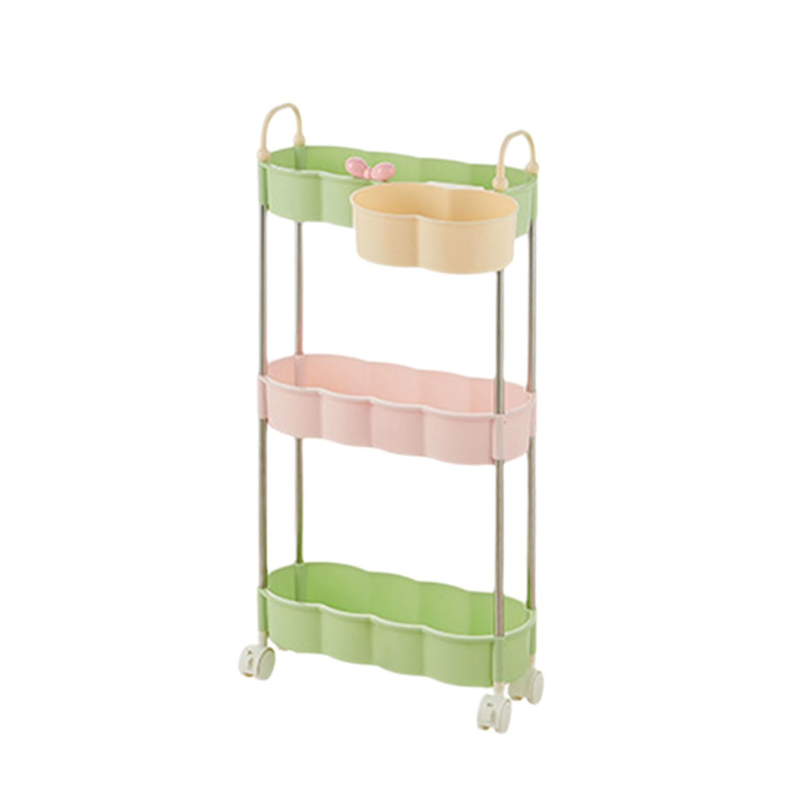 Multifunctional Rolling Utility Cart Practical 2/3 / 4 Layer Storage Cart for Organizing Kitchen and Bathroom Items Utility Rolling