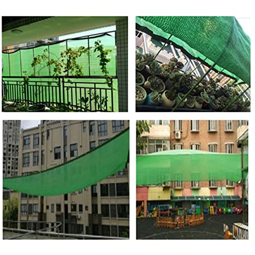 Malla rectangular de protección solar 55% para jardín, tela toldo verde de 7x8m con ojales 3