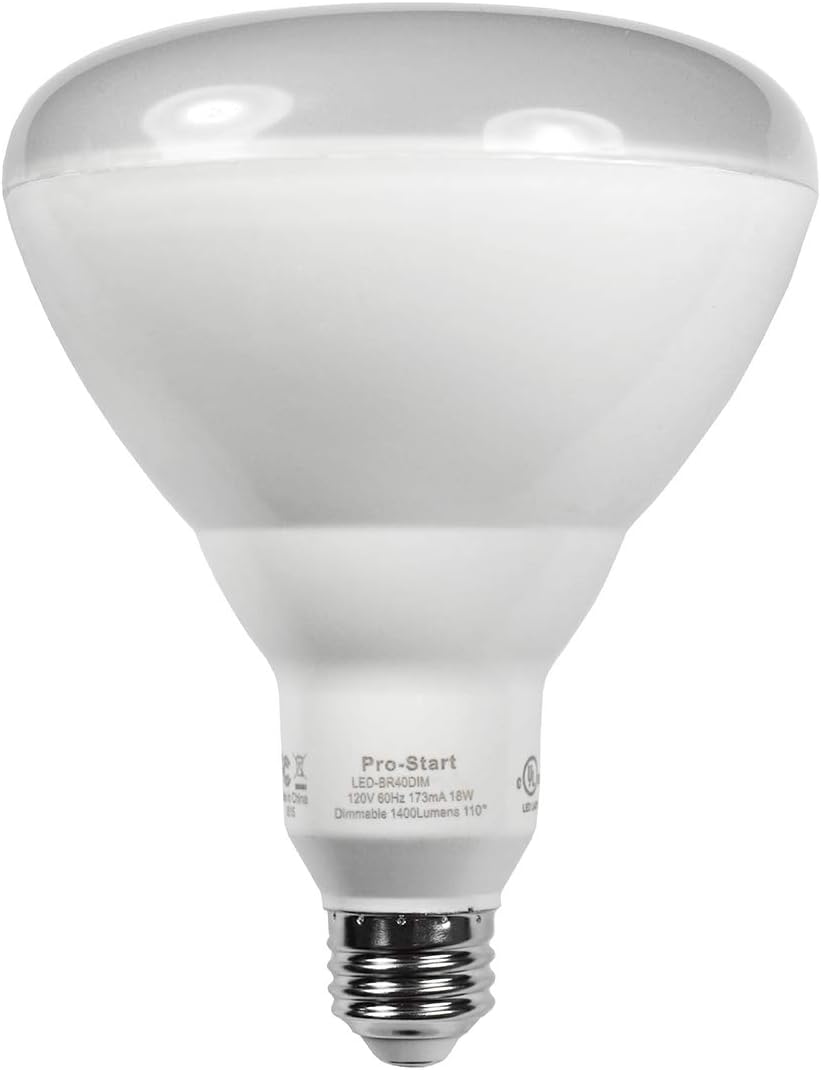 Norman Lamps LED-BR40DIM-5K Daylight 5000K - Volts: 120V, Watts: 18W, Type: BR40, R40