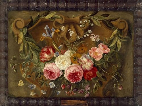 Art mural nature morte fleurs Jan Van Kessel habillez facilement vos grands murs vides 60x90