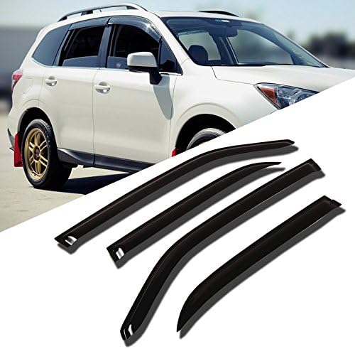 TuningPros WD-692 - Juego de 4 piezas de deflector de visera de ventana de canal tintado