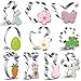 Easter Cookie Cutter Set - 10 pieces - Easter Bunny, Egg, Chick, Carrot, Rabbit, Bunny Face, Holy Cross, Leaf, Flower, Butterfly Shapes - Stainless Steel Biscuit Molds for Spring Holiday Baking